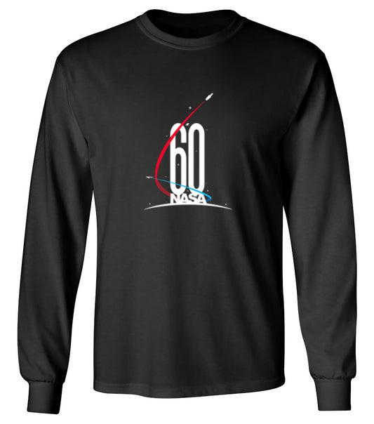 Funny T-Shirts design "NASA 60th Anniversary Logo - Long Sleeve"