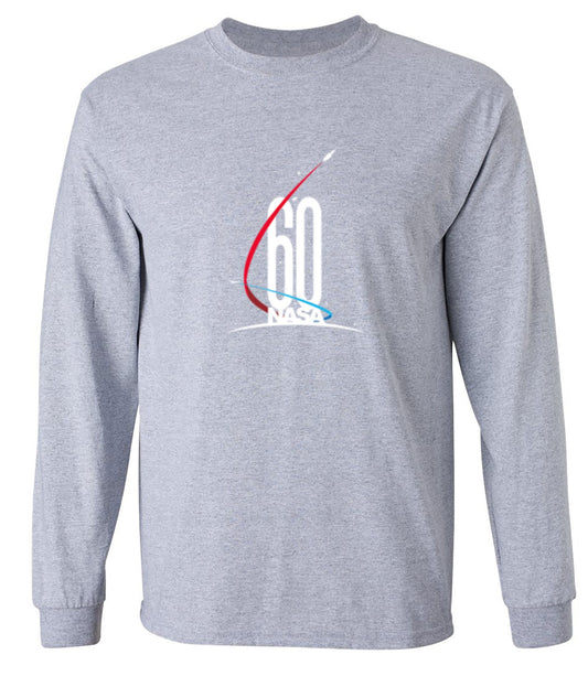 Funny T-Shirts design "NASA 60th Anniversary Logo - Long Sleeve"