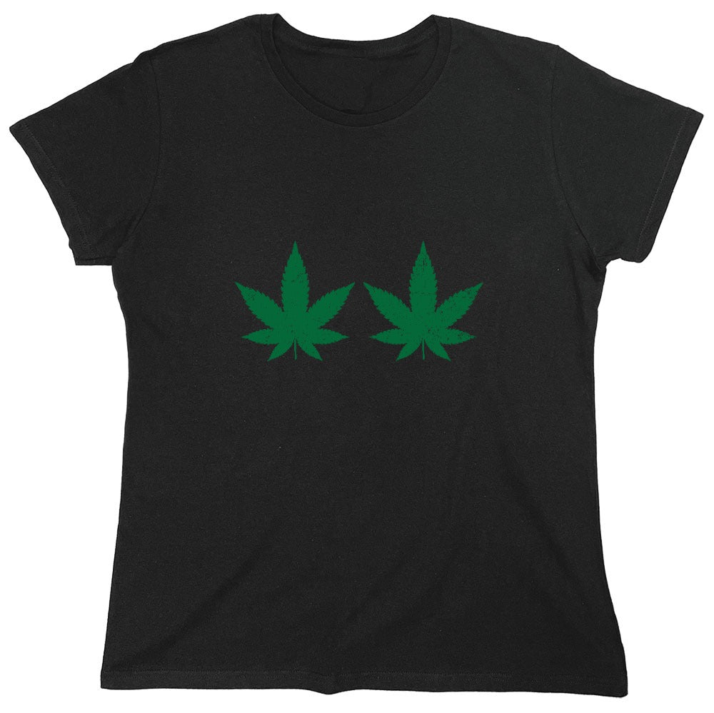 Funny T-Shirts design "Leaf Boobs Funny Shirt - Womens"
