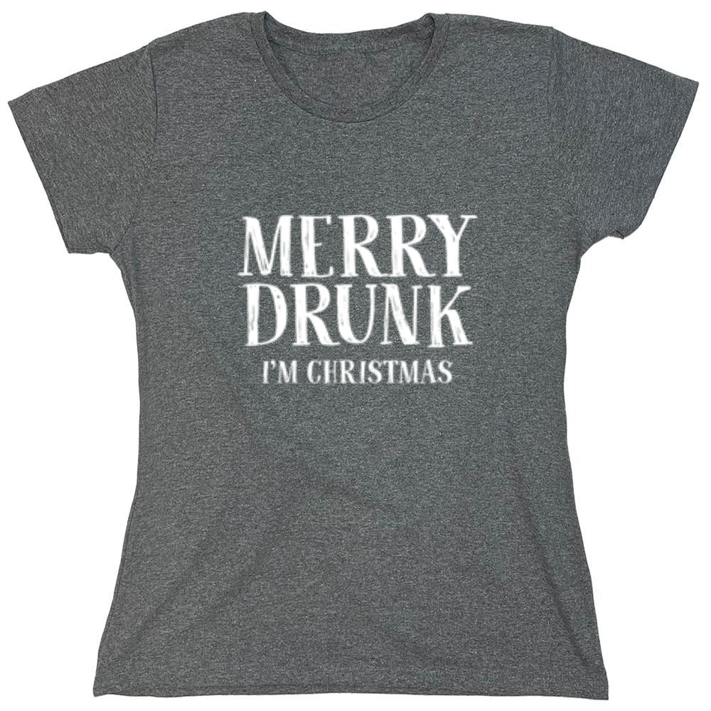 Funny T-Shirts design "Merry Drunk I'm Christmas - Womens"