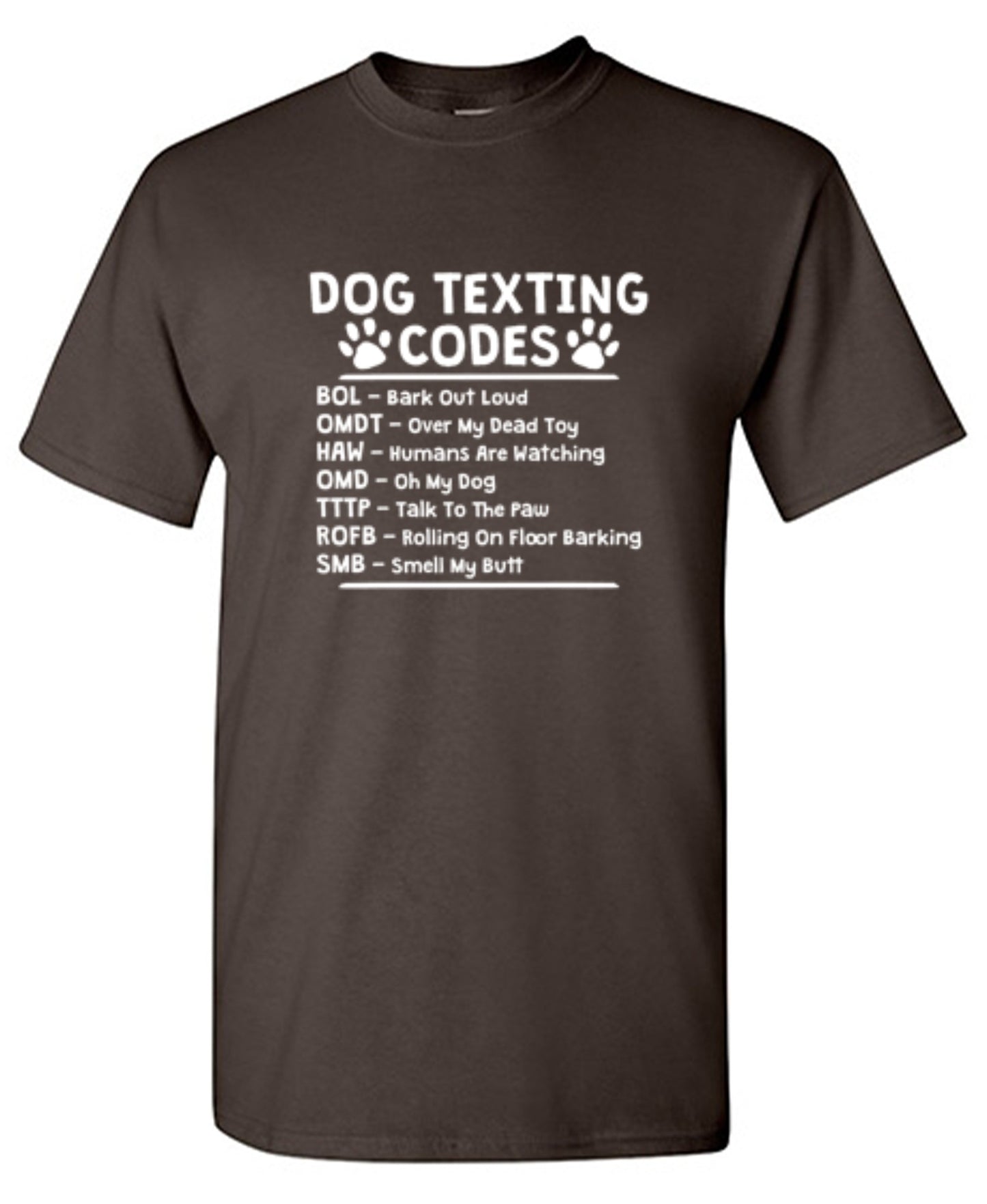 Funny T-Shirts design "Dog Texting Codes"