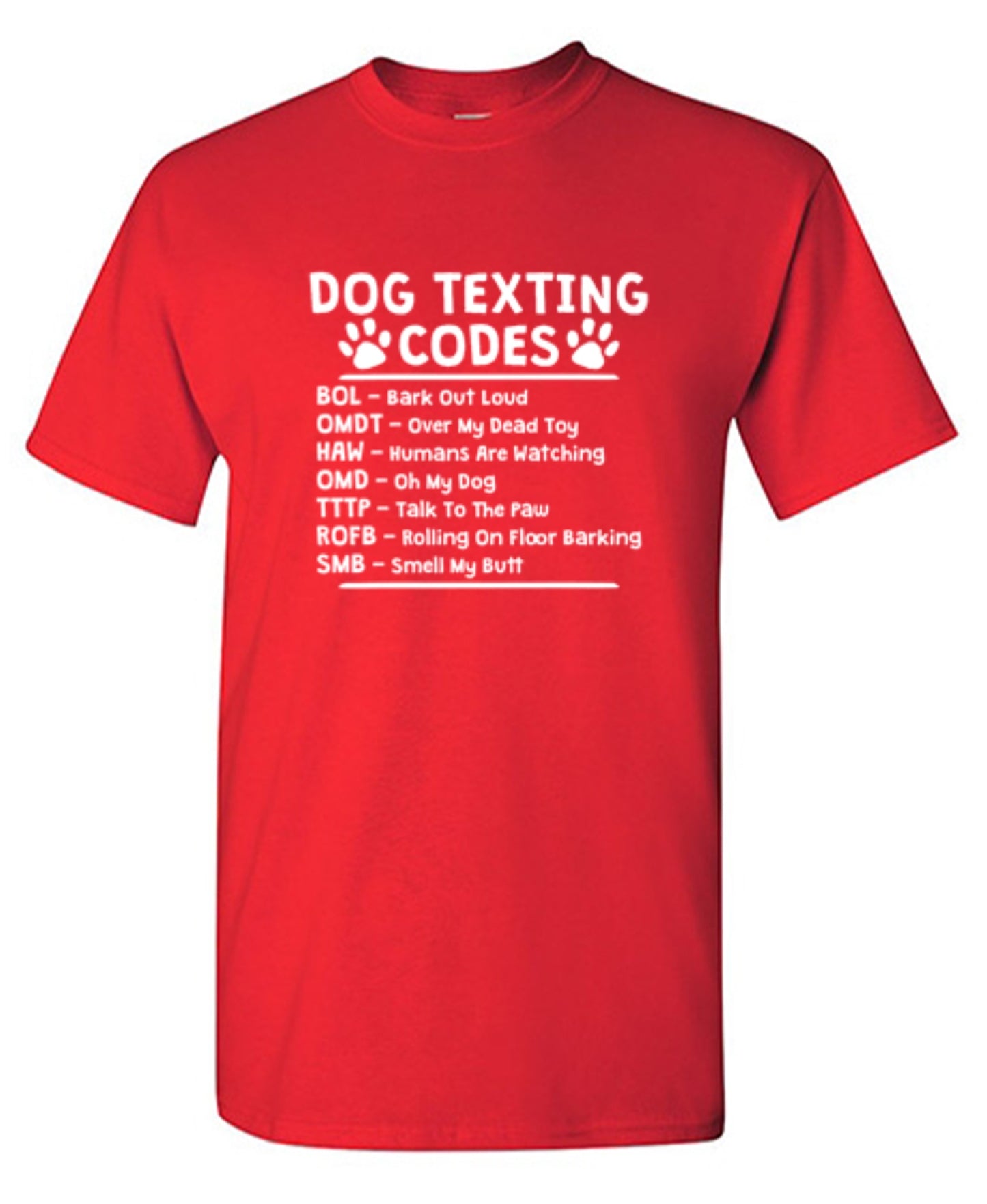 Funny T-Shirts design "Dog Texting Codes"