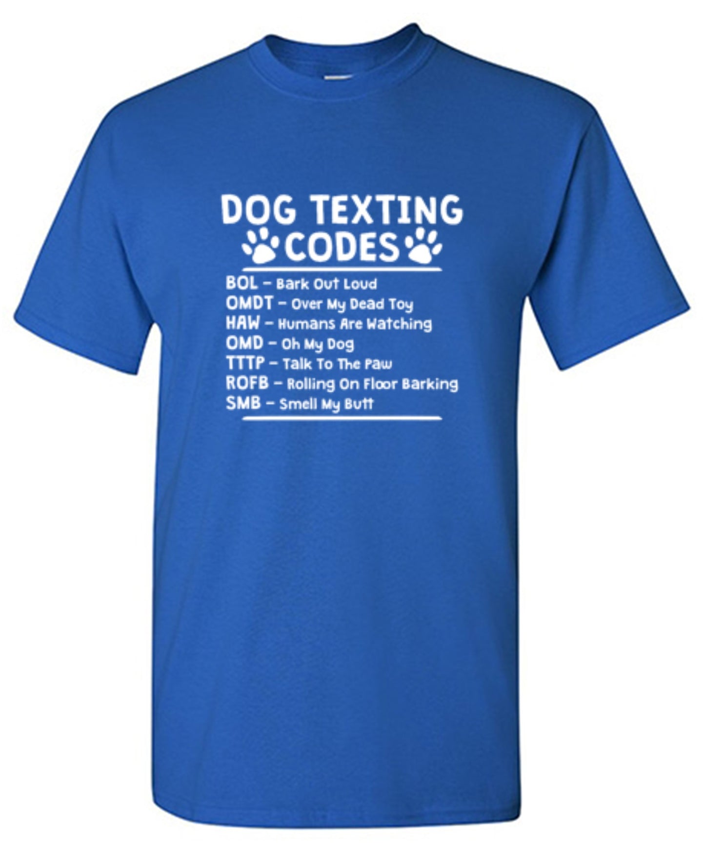 Funny T-Shirts design "Dog Texting Codes"