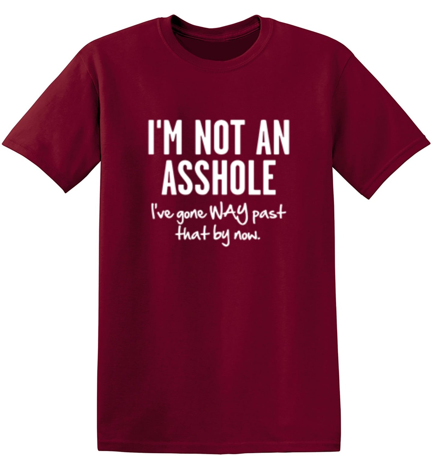 Funny T-Shirts design "I'm Not An Asshole I've Gone Way Past That By Now"