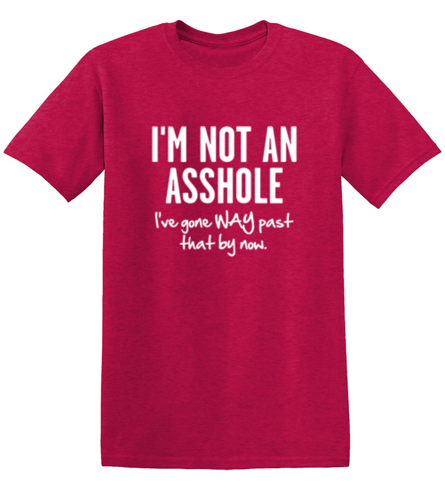Funny T-Shirts design "I'm Not An Asshole I've Gone Way Past That By Now"