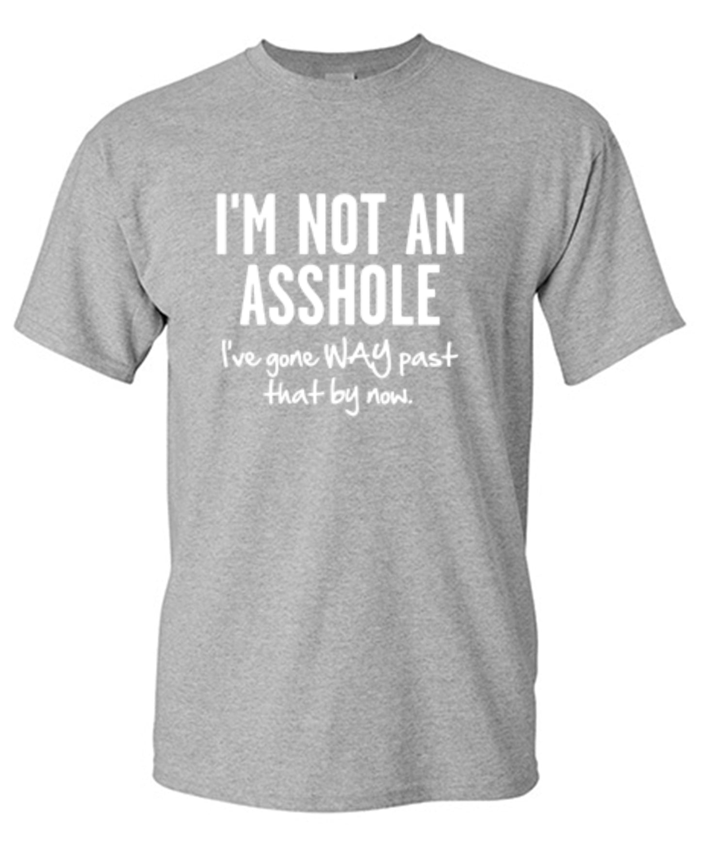 Funny T-Shirts design "I'm Not An Asshole I've Gone Way Past That By Now"