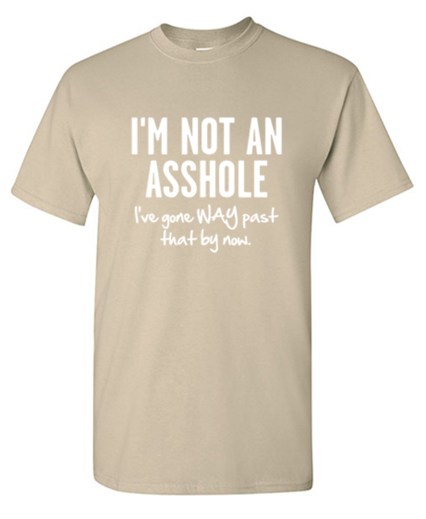 Funny T-Shirts design "I'm Not An Asshole I've Gone Way Past That By Now"
