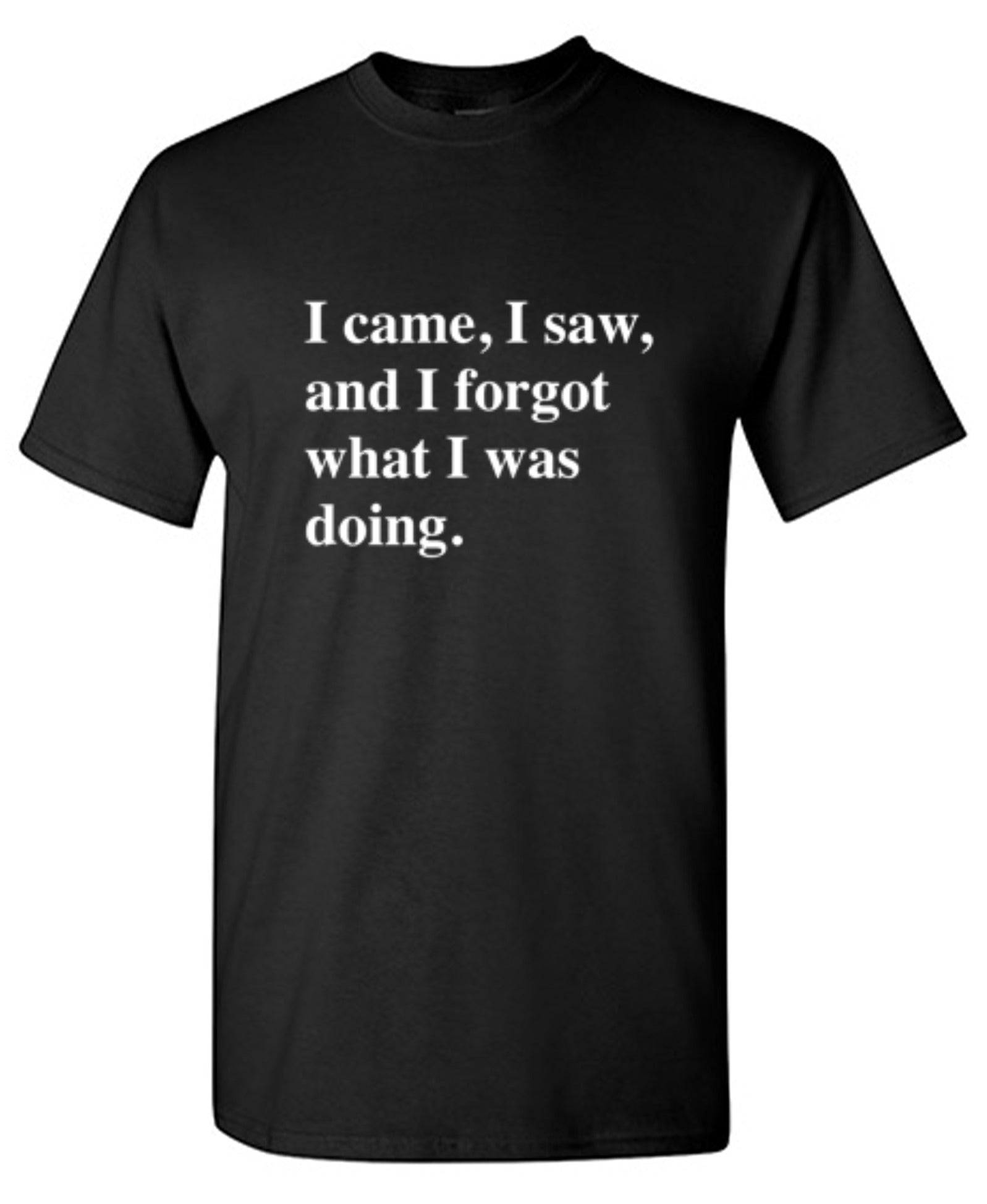 Funny T-Shirts design "I Came, I Saw, I Forgot What I Was Doing"