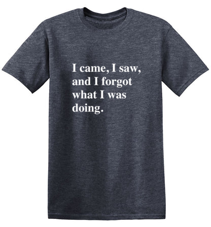 Funny T-Shirts design "I Came, I Saw, I Forgot What I Was Doing"