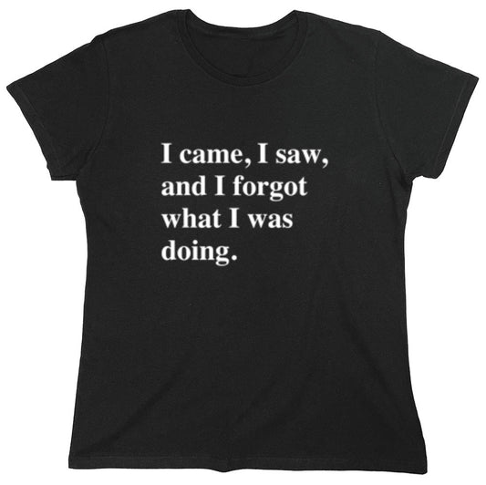 Funny T-Shirts design "I Came, I Saw, I Forgot What I Was Doing - Womens"