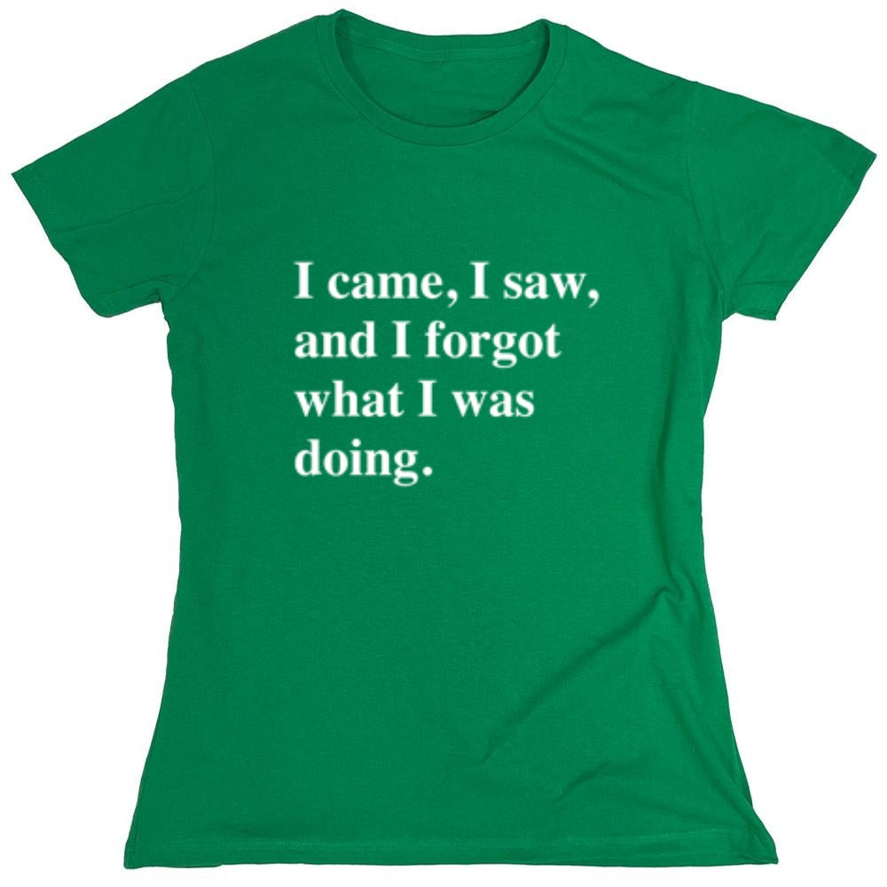 Funny T-Shirts design "I Came, I Saw, I Forgot What I Was Doing - Womens"