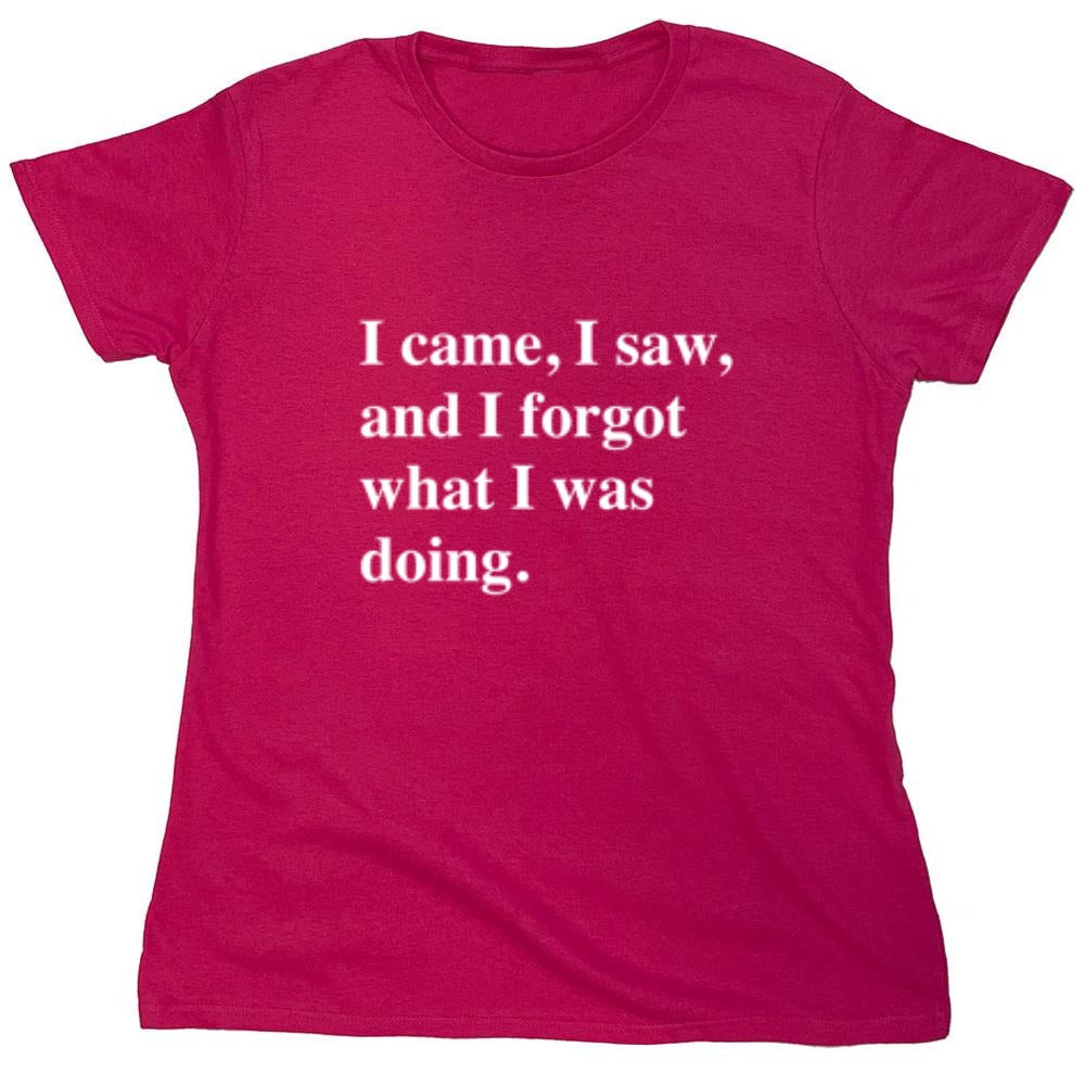 Funny T-Shirts design "I Came, I Saw, I Forgot What I Was Doing - Womens"