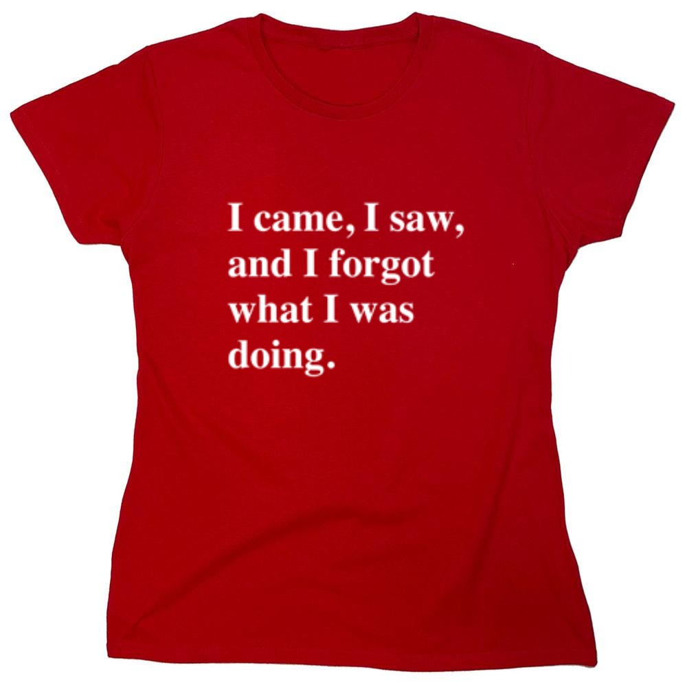 Funny T-Shirts design "I Came, I Saw, I Forgot What I Was Doing - Womens"