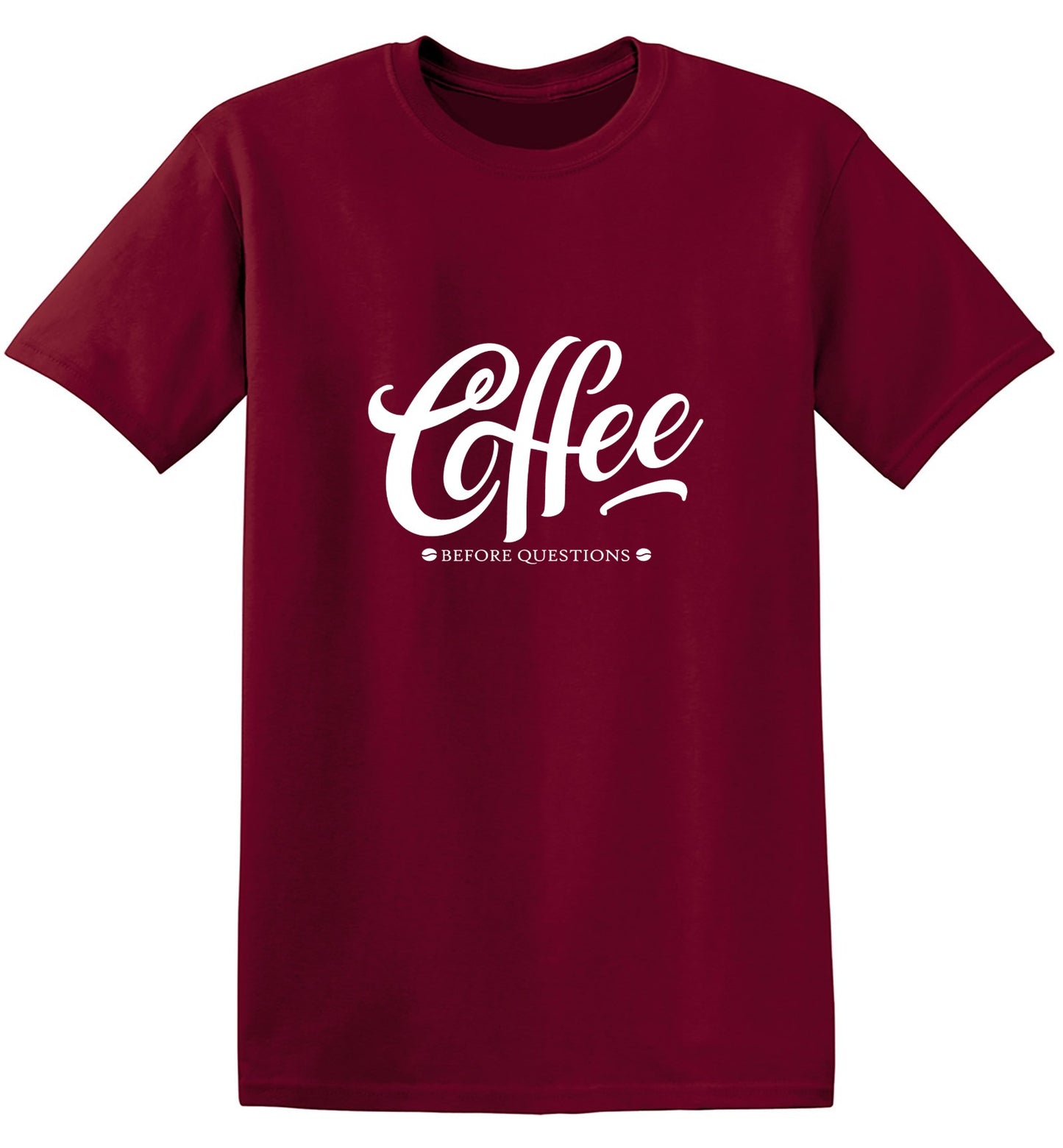 Funny T-Shirts design "Coffee Before Question, Funny Shirt"