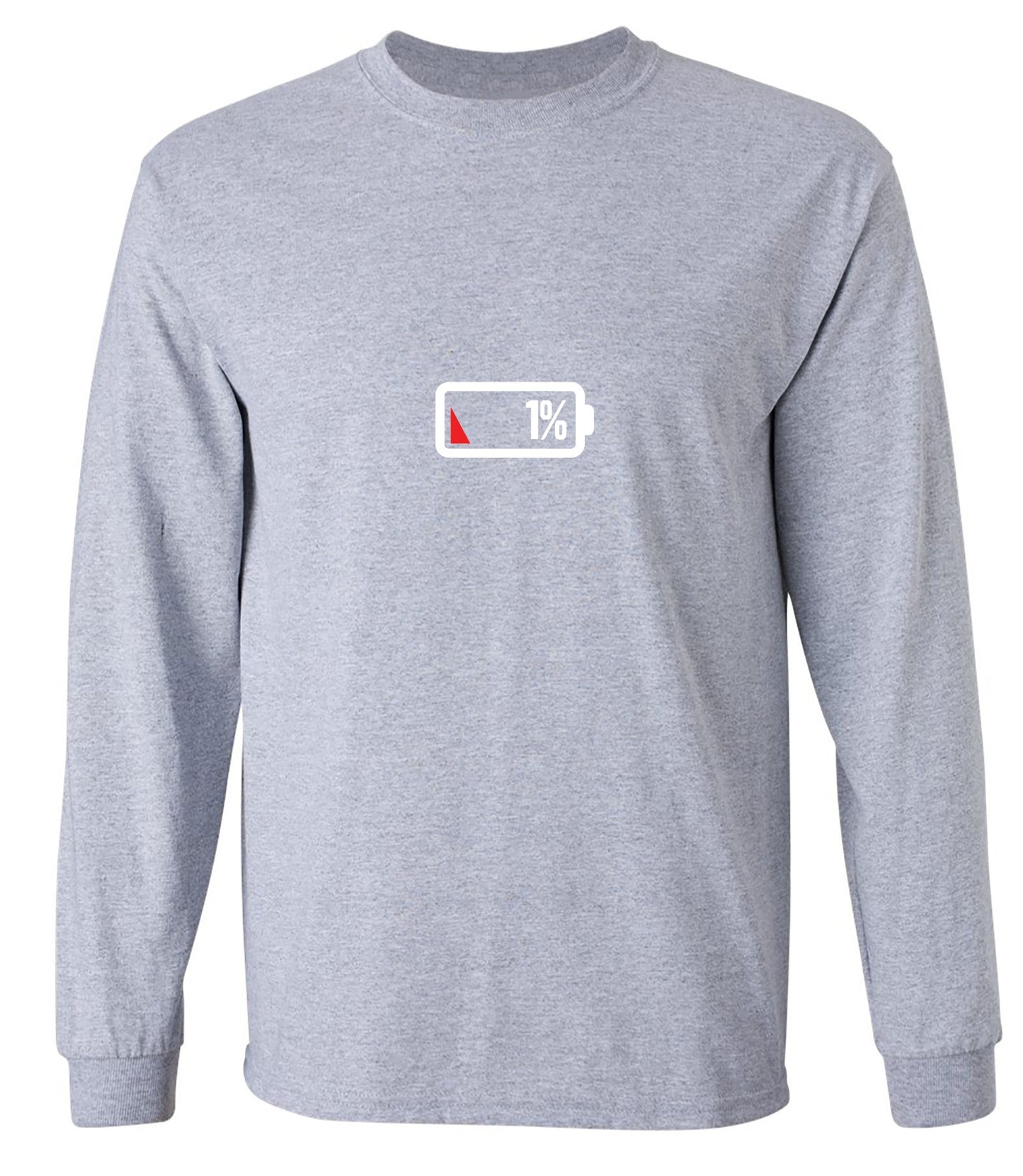 Funny T-Shirts design "1% Battery T-Shirt"