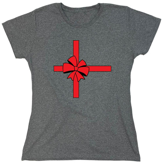 Funny T-Shirts design "Christmas Bow - Womens"