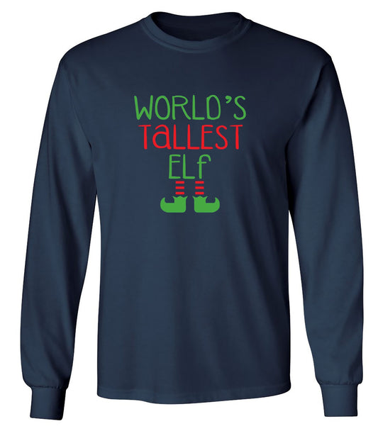 Funny T-Shirts design "World's Tallest Elf T-Shirt - Long Sleeve"