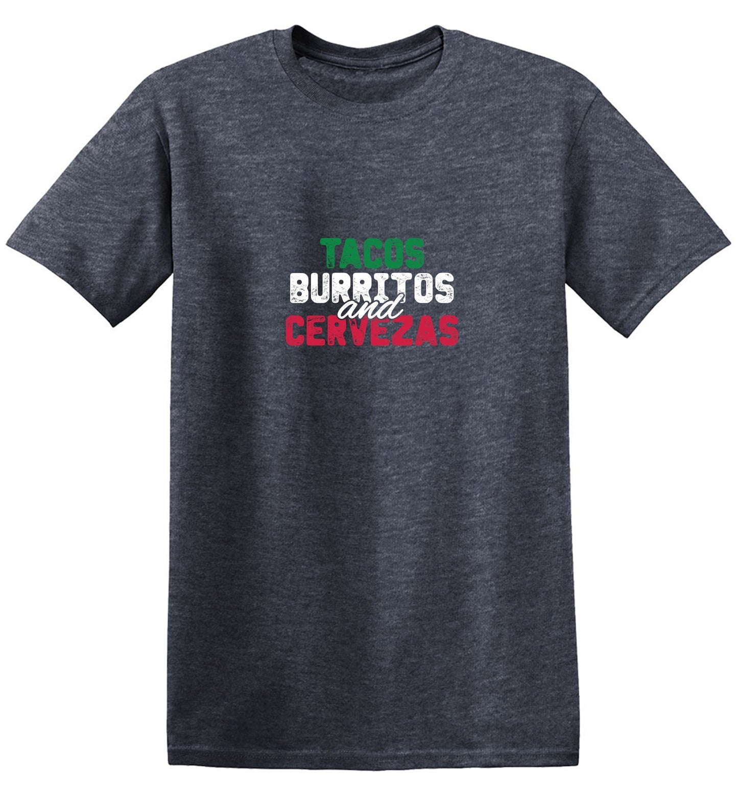 Funny T-Shirts design "Tacos Burritos and Cervezas Funny T-Shirt"
