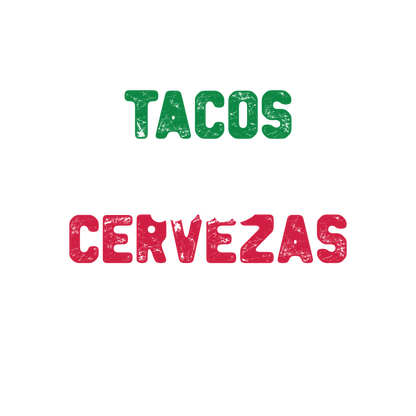 Funny T-Shirts design "Tacos Burritos and Cervezas Funny T-Shirt"