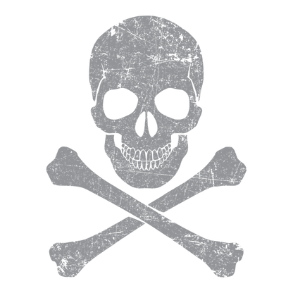Funny T-Shirts design "Grey Skull & Bones Mens T-Shirt"