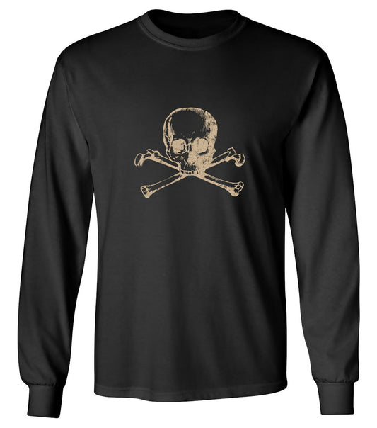 Funny T-Shirts design "Human Skull Shirt - Long Sleeve"