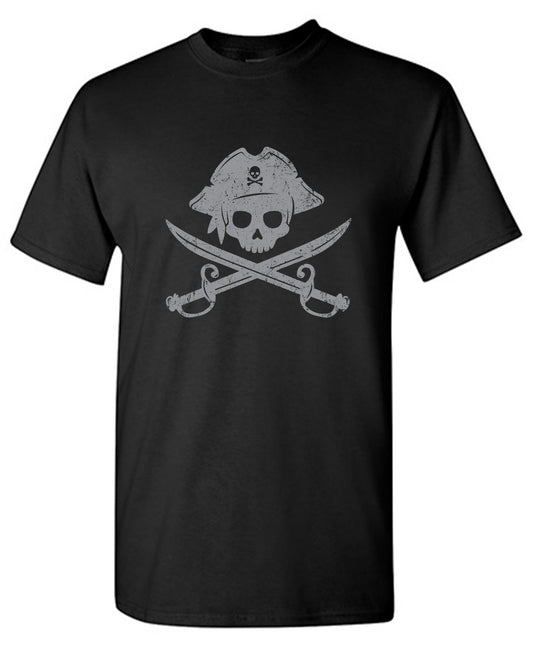 Funny T-Shirts design "Cross Swords Pirate T-Shirt"