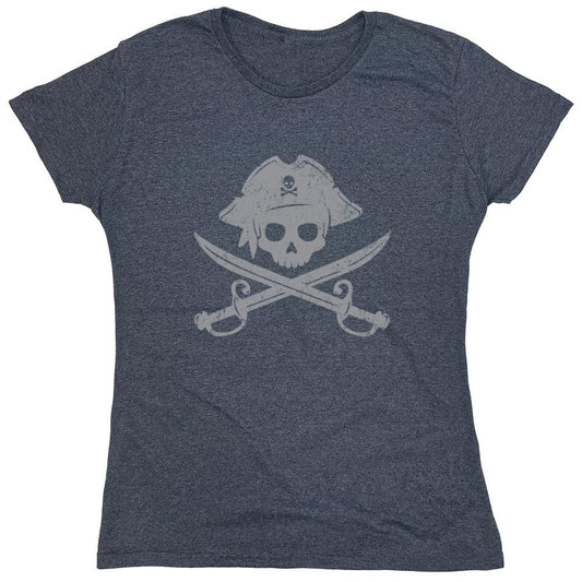 Funny T-Shirts design "Cross Swords Pirate T-Shirt - Womens"