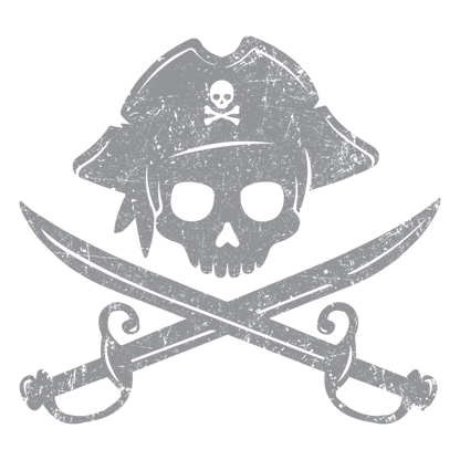 Funny T-Shirts design "Cross Swords Pirate T-Shirt"