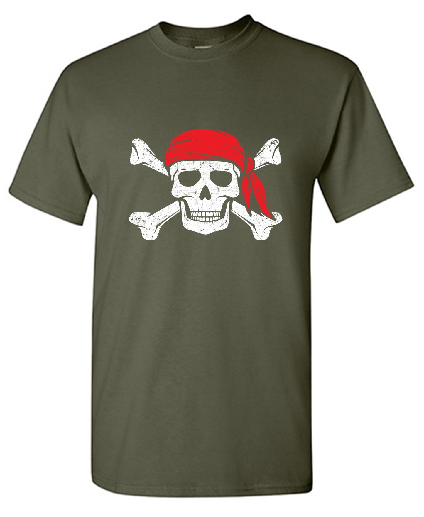 Funny T-Shirts design "Bandana Skull Mens T-Shirt"