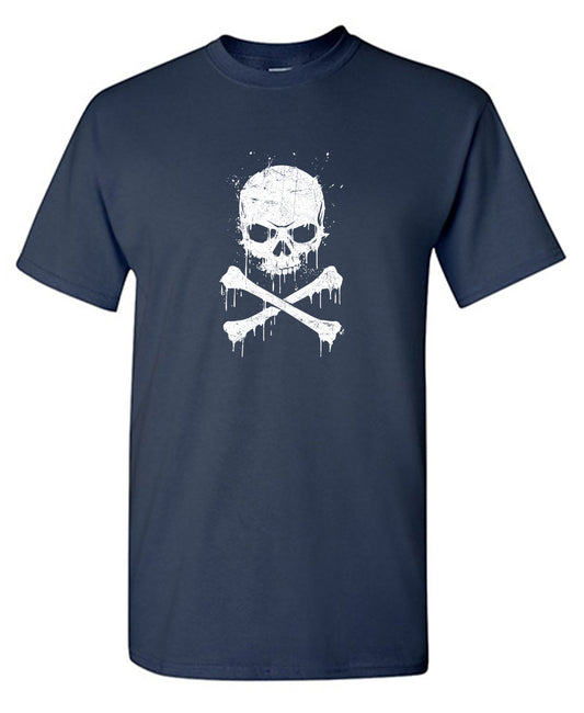 Funny T-Shirts design "Skull Dripping Mens T-Shirt - Youth"
