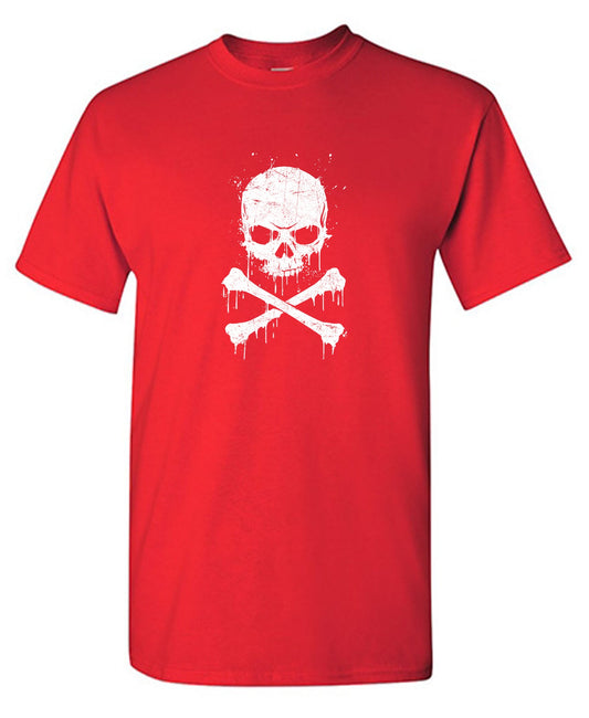 Funny T-Shirts design "Skull Dripping Mens T Shirt"