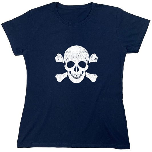 Funny T-Shirts design "Skull and Bones Smile t-Shirt - Womens"
