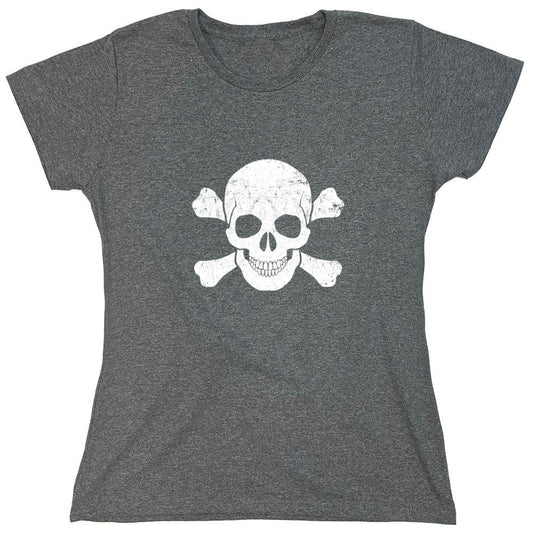 Funny T-Shirts design "Skull and Bones Smile t-Shirt - Womens"