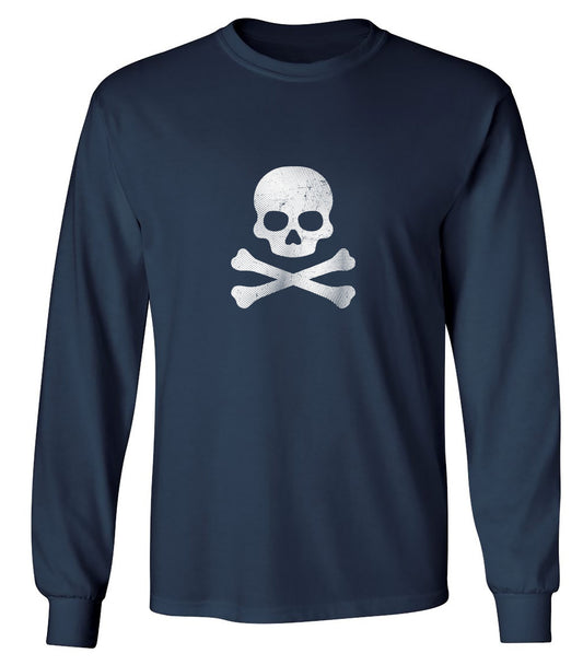 Funny T-Shirts design "Dotted Skull Mens T-Shirt - Long Sleeve"