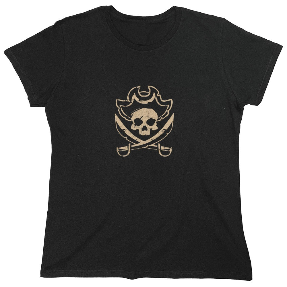 Funny T-Shirts design "Skull with Scar Pirate t-shirt"