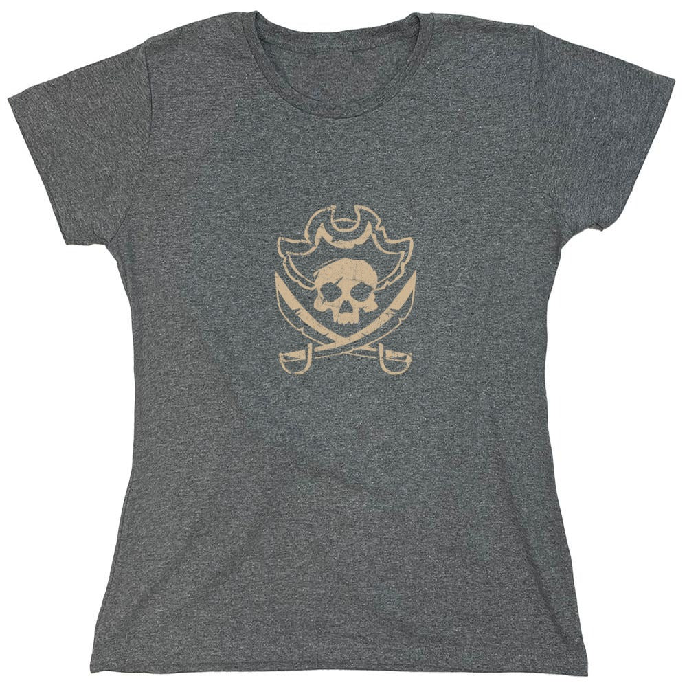 Funny T-Shirts design "Skull with Scar Pirate t-shirt"