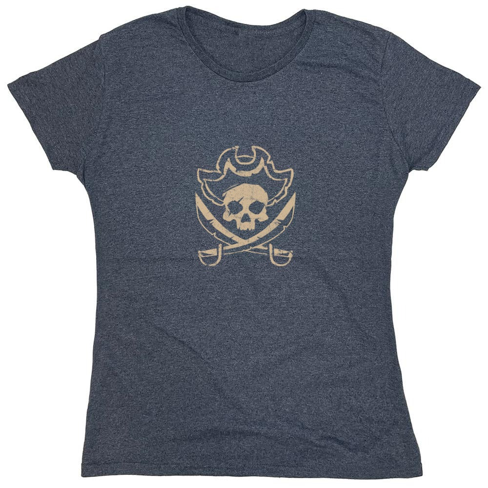 Funny T-Shirts design "Skull with Scar Pirate t-shirt"
