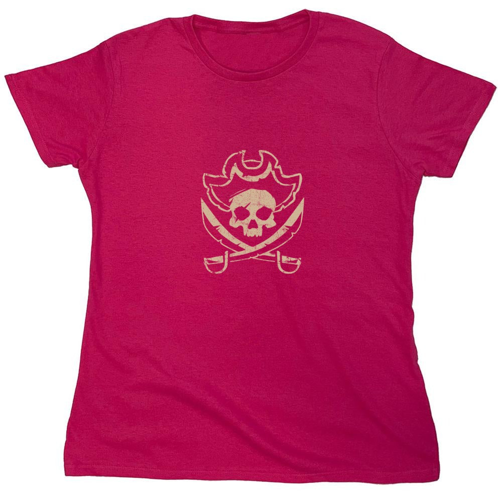 Funny T-Shirts design "Skull with Scar Pirate t-shirt"
