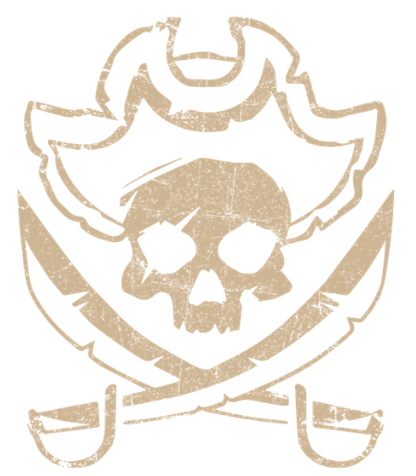 Funny T-Shirts design "Skull with Scar Pirate t-shirt"