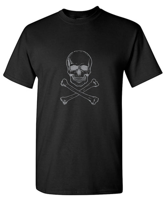Funny T-Shirts design "Sketchy Skull Mens Tee Pirate"
