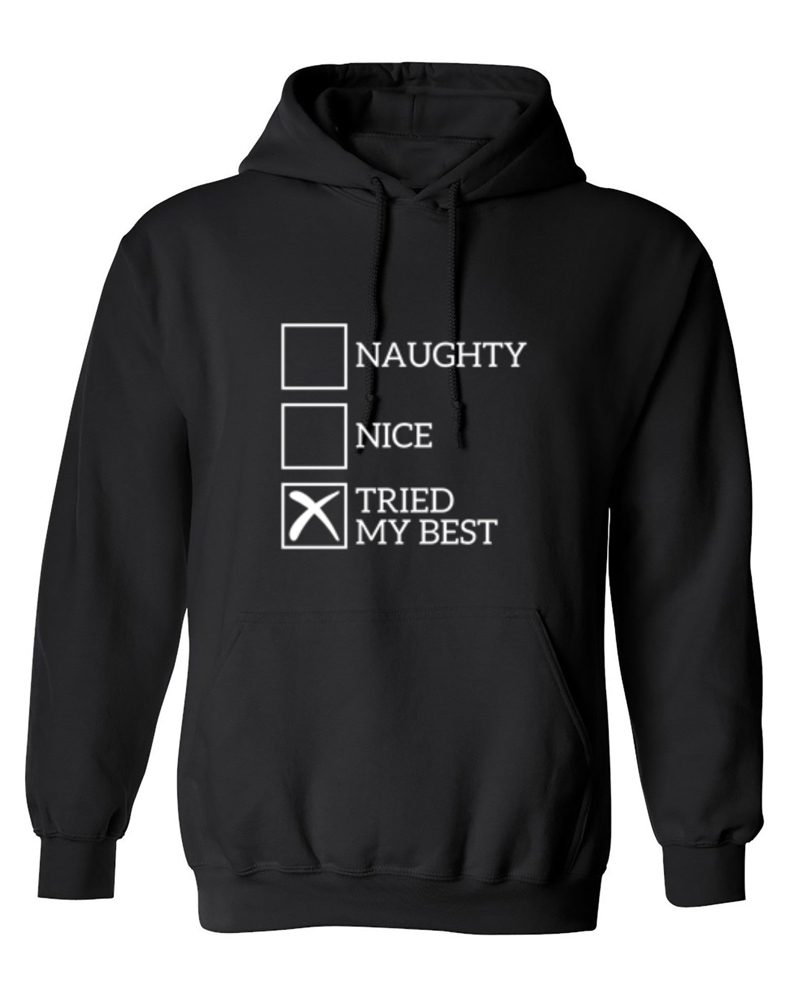 Funny T-Shirts design "Naughty Nice Tried My Best T-Shirt"
