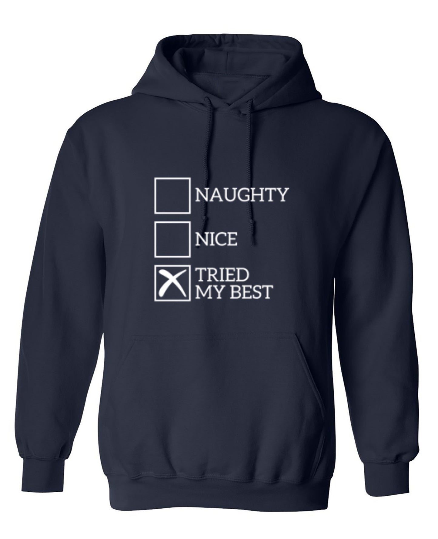 Funny T-Shirts design "Naughty Nice Tried My Best T-Shirt"