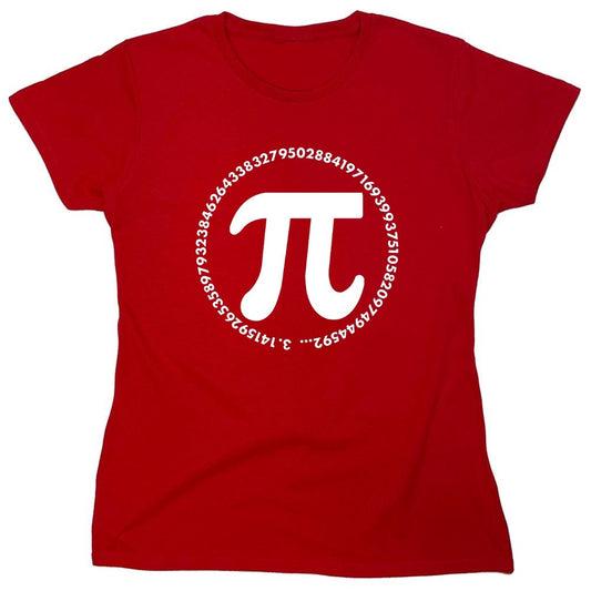 Funny T-Shirts design "The Numbers of Pi T-Shirt - Womens"