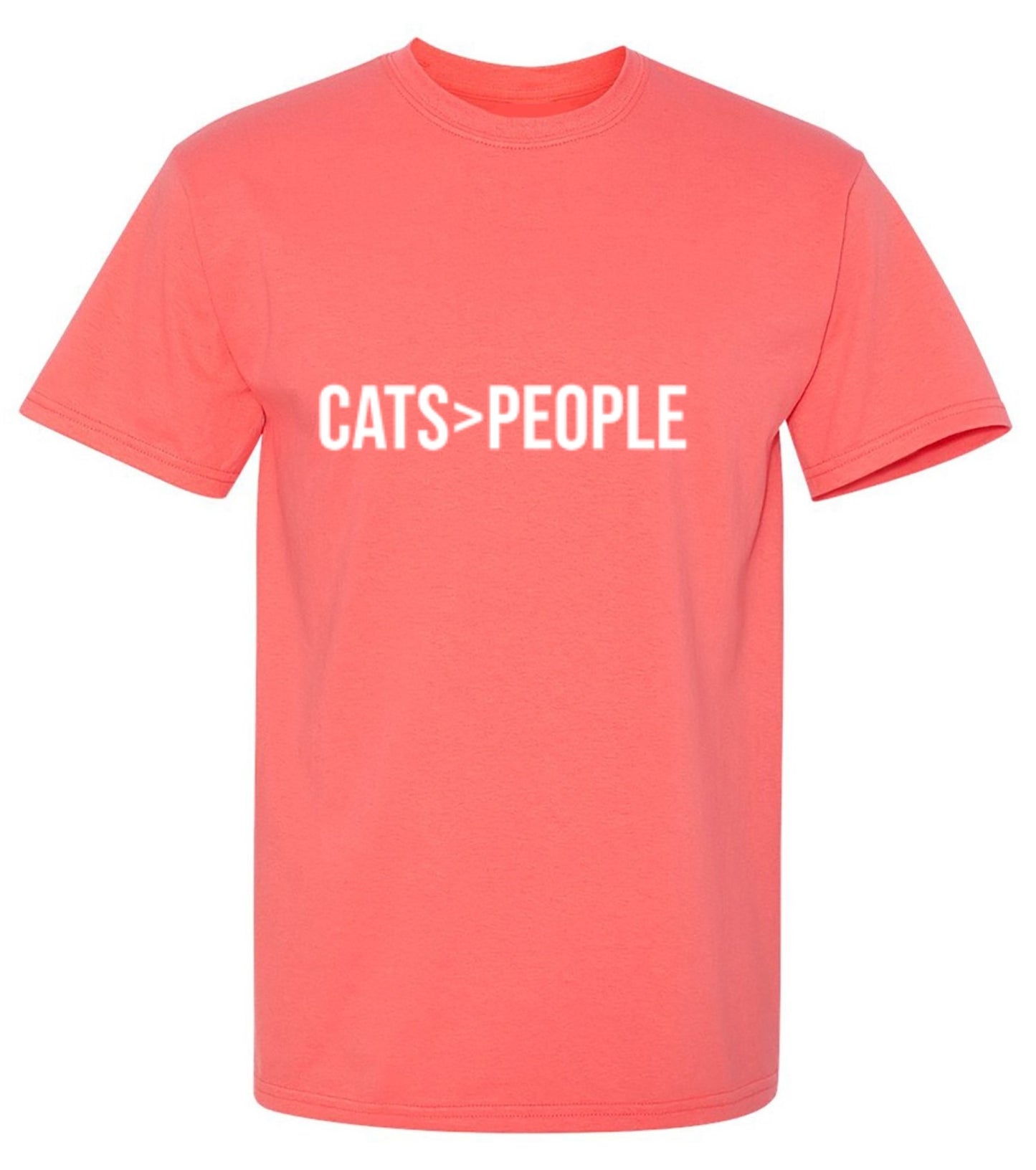 Funny T-Shirts design "Cats Greater Than People"