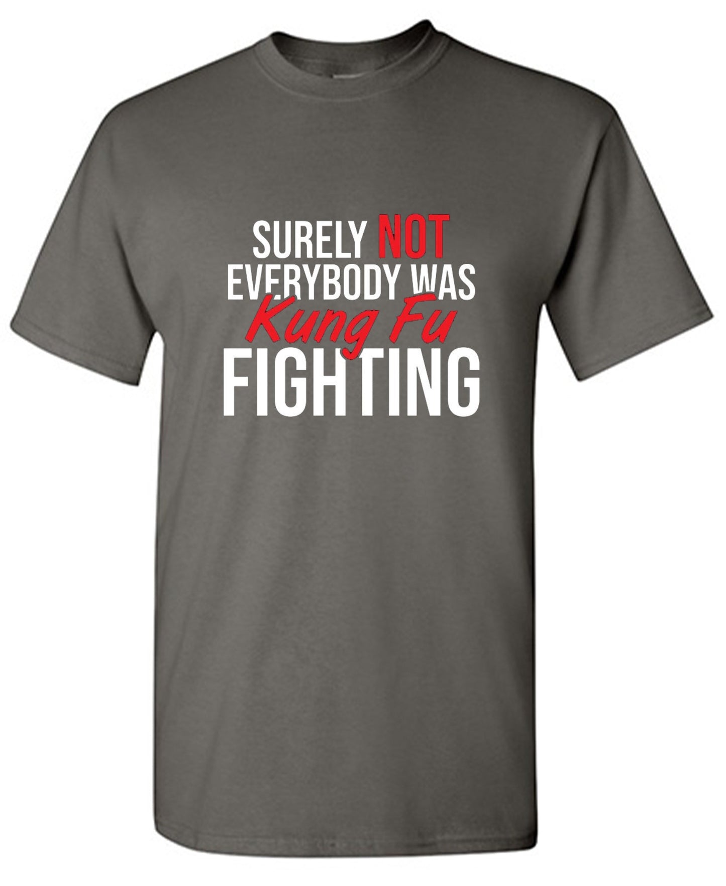 Funny T-Shirts design "Surely Not Everybody Was Kung Fu Fighting"