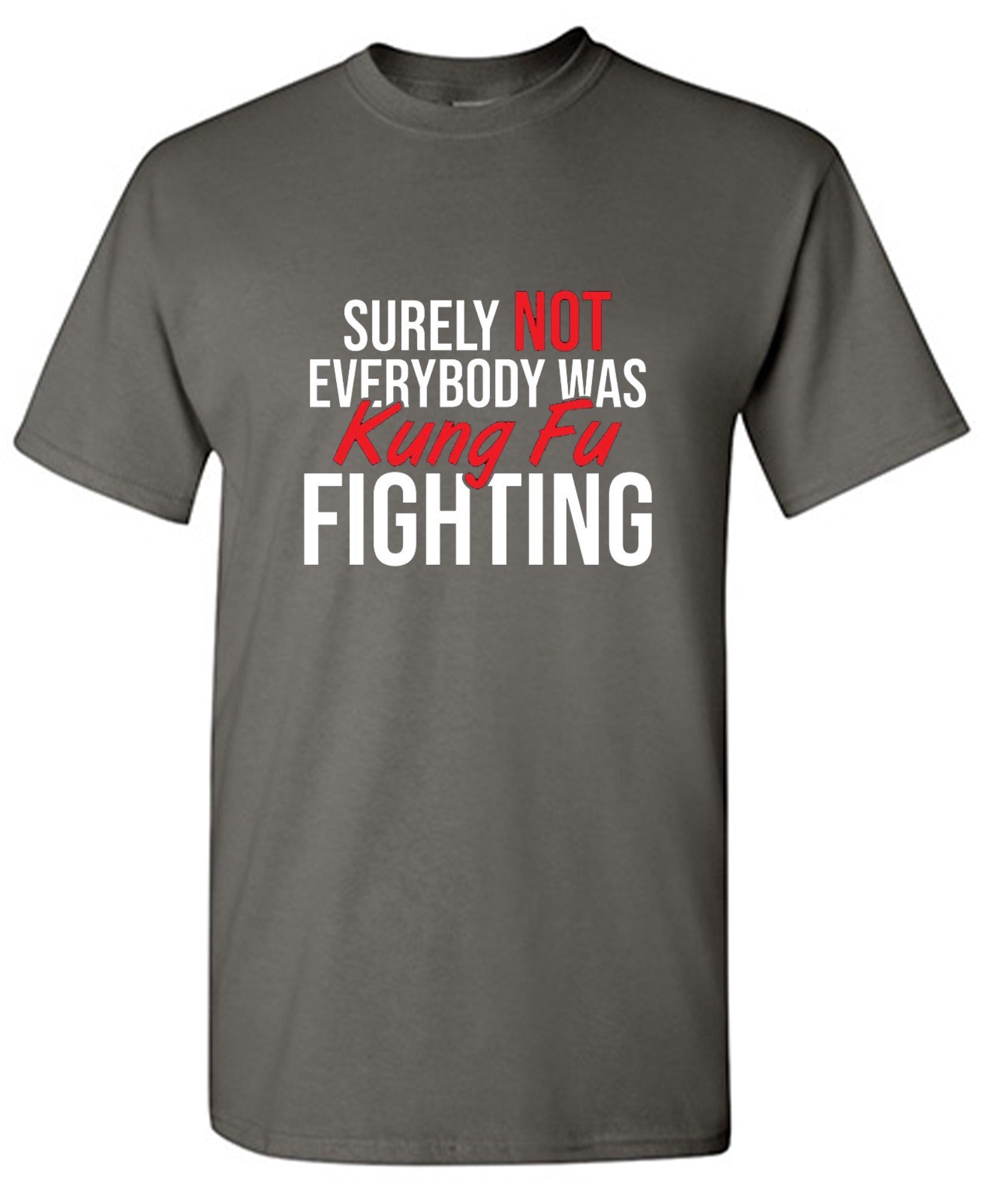 Funny T-Shirts design "Surely Not Everybody Was Kung Fu Fighting"