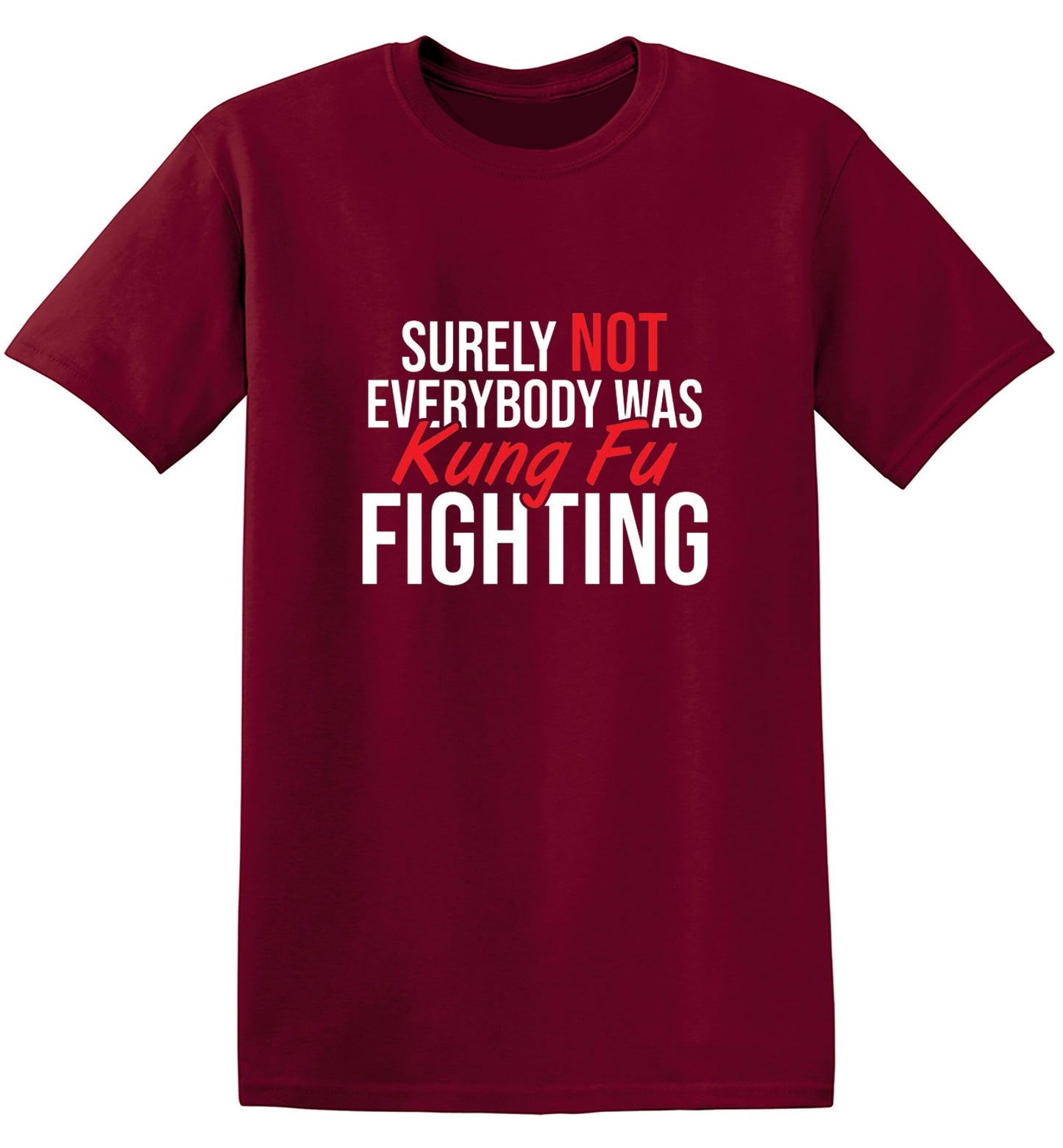 Funny T-Shirts design "Surely Not Everybody Was Kung Fu Fighting"