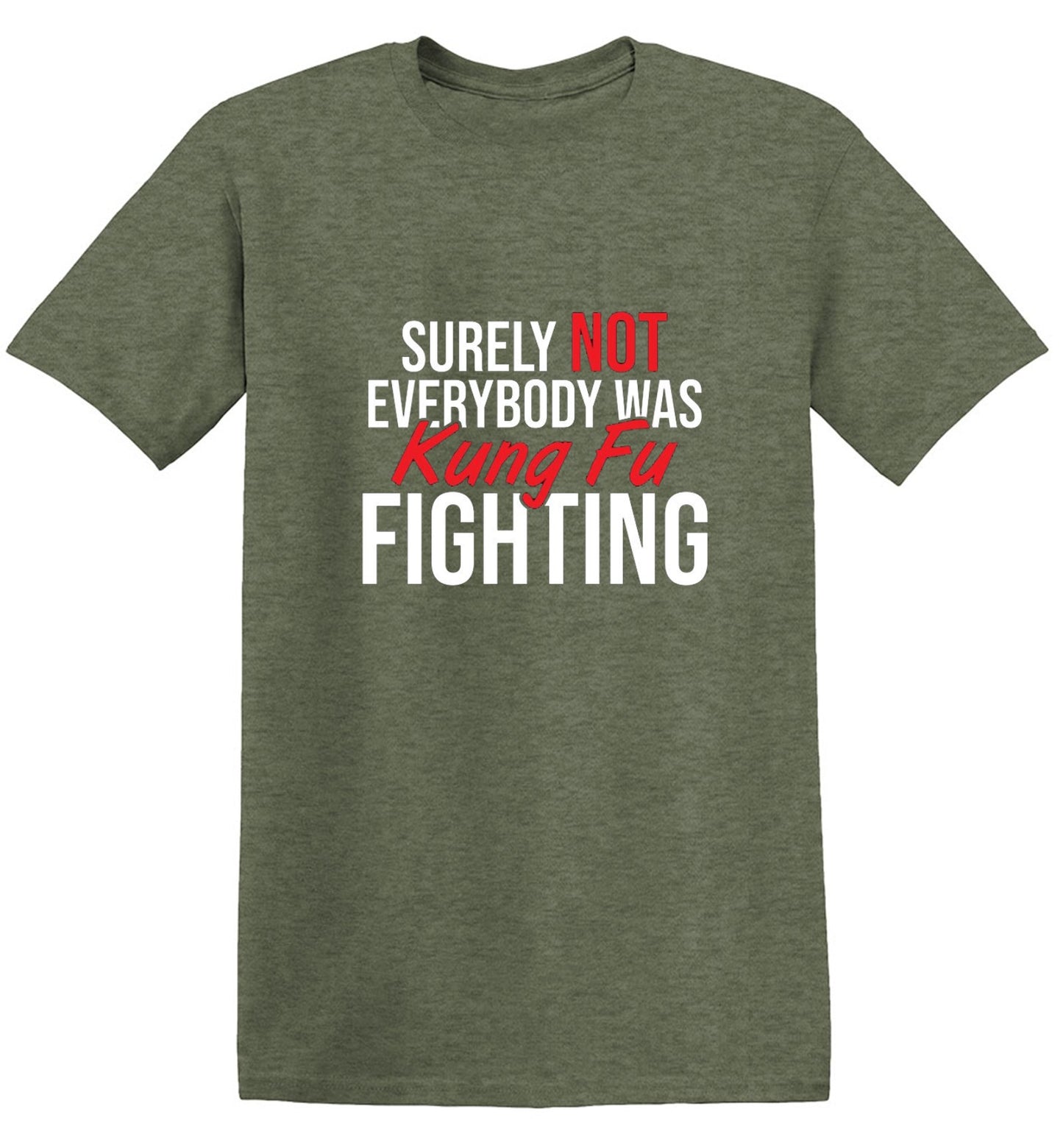 Funny T-Shirts design "Surely Not Everybody Was Kung Fu Fighting"
