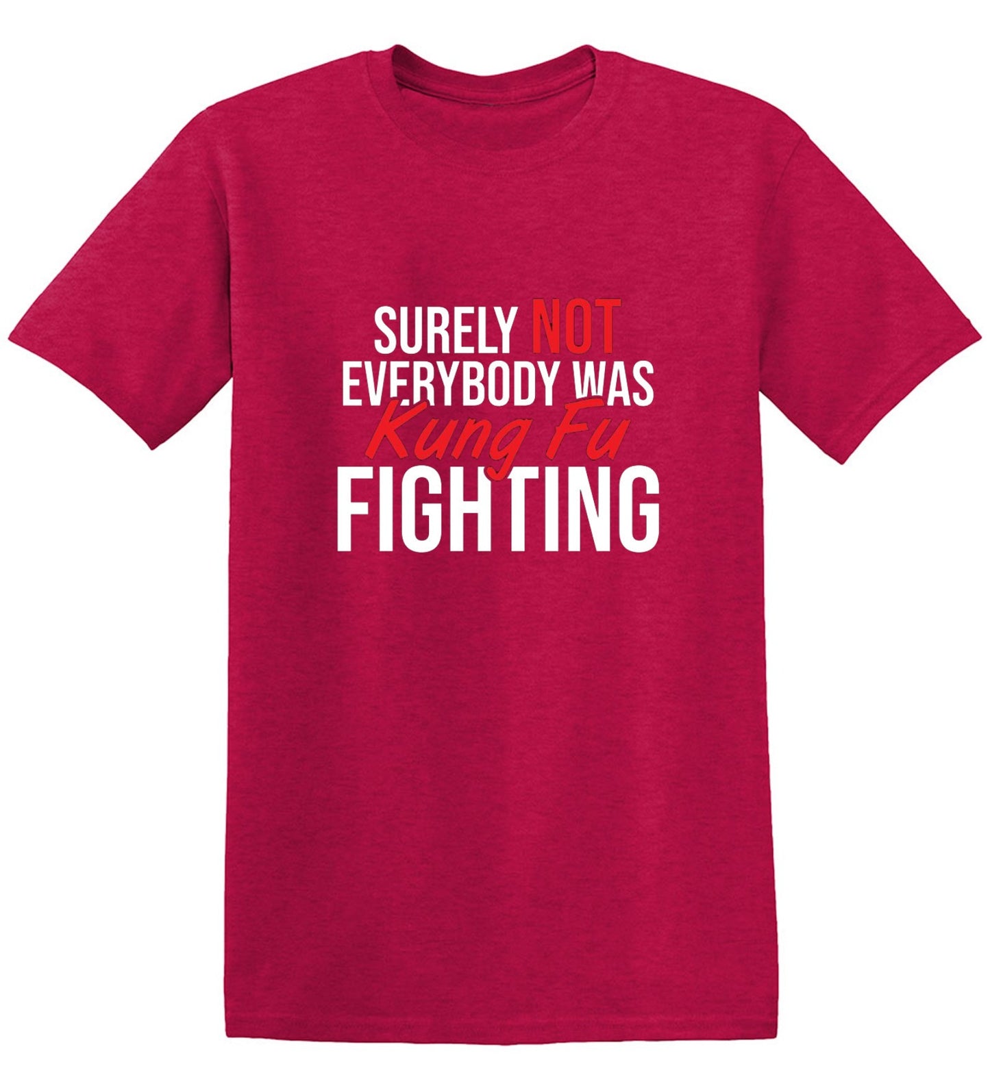 Funny T-Shirts design "Surely Not Everybody Was Kung Fu Fighting"