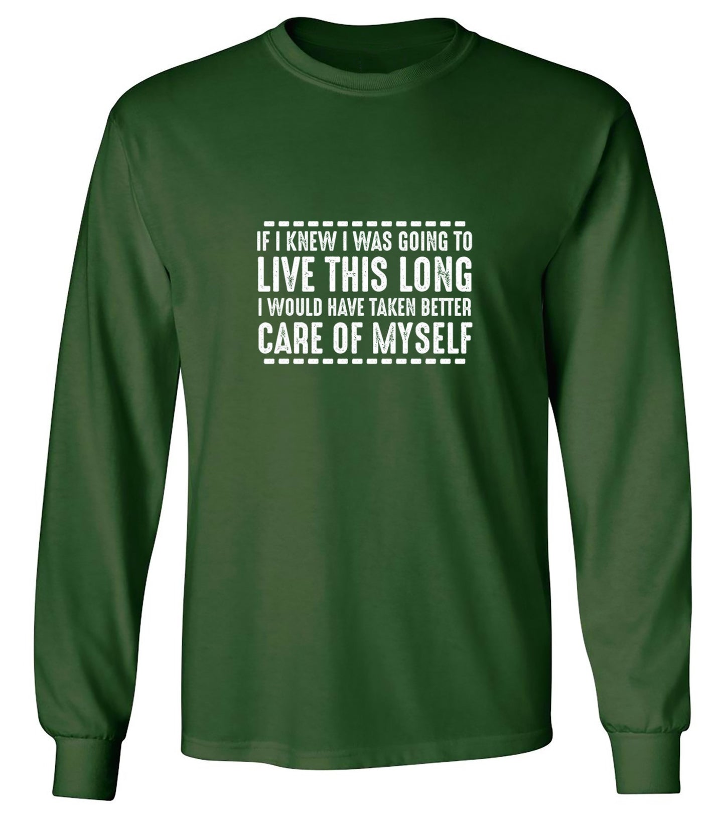 Funny T-Shirts design "If I Knew I Was Going To Live This Long I Would Have Taken Better Care Of Myself"